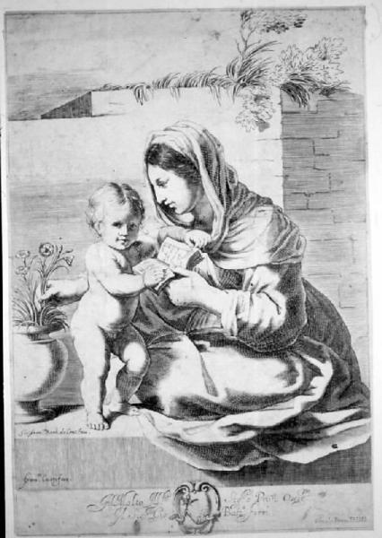 La Madonna insegna a leggere al Bambino Gesù