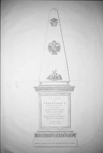 Monumento celebrativo ed iscrizione dedicatoria per Francesco I imperatore