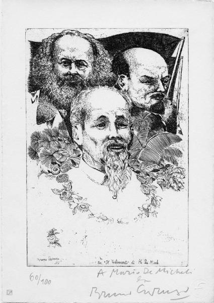 Ritratti di Ho Chi-Minh, Vladimir Lenin, Karl Marx