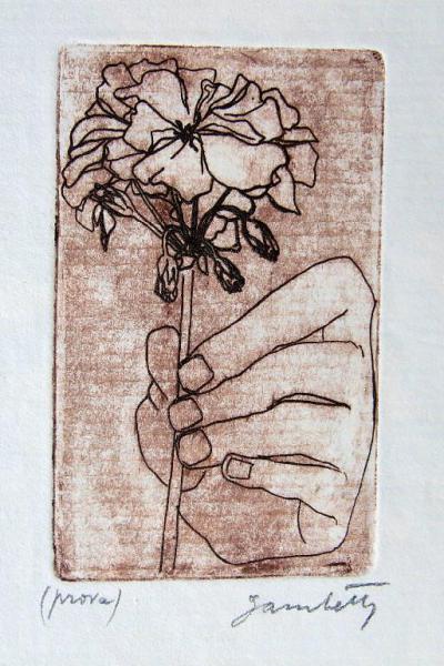 Il fiore in mano