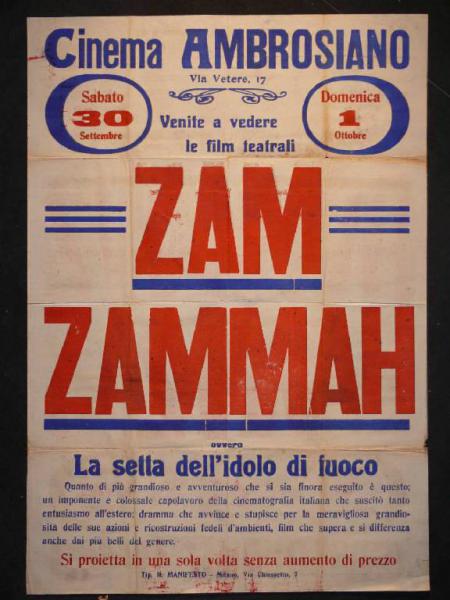 Zam Zammah (La setta dell'idolo di fuoco)