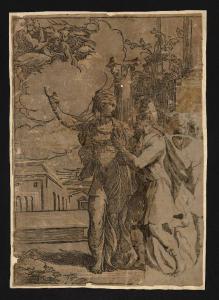 La sibilla Tiburtina mostra la Vergine all'imperatore Augusto