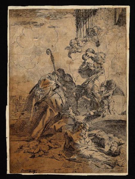 San Rocco e san Nicola invocano la Vergine contro la peste