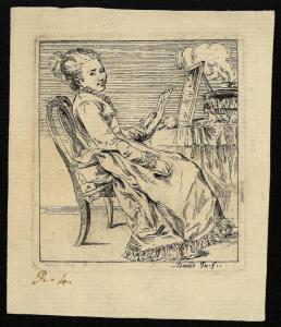 Figura femminile che legge una lettera