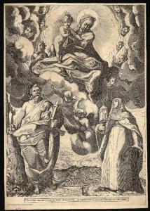 Vergine in gloria con san Bartolomeo e santa Chiara
