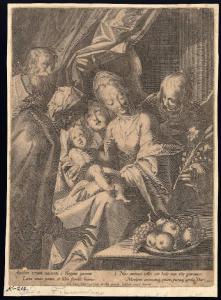 Sacra Famiglia con sant'Anna e due angeli
