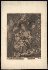Sacra Famiglia con sant'Anna, due angeli e natura morta