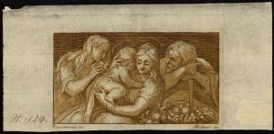 Madonna con Bambino, san Giuseppe e santa Maddalena che tiene in mano una colomba