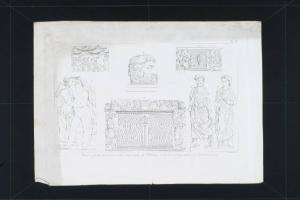 Urne sepolcrali trovate nelle Catacombe di S. Urbano e di Torre-Pignattara in Roma. IV secolo