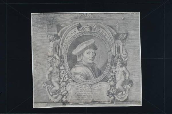 Vita. d. Ioannis Baptistae ex archaetÿpo Andreae Sarti flor. pict. celeberr. ad uiuum expressa. serenissimo Cosmo II Magn. Etr. Duc.III.