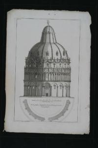 Orthographia Baptistery Basilicae Pisanae et eiusdem Ichnographia