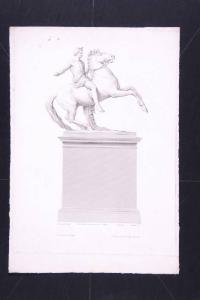 Statua equestre sulla sommità dell'Arco della Pace a Milano