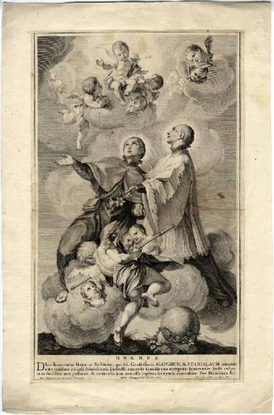 San Luigi Gonzaga e san Stanilao tra gli angeli