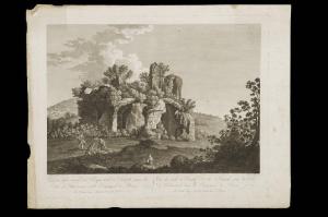 Paesaggio con rovine di tempio a Palestrina
