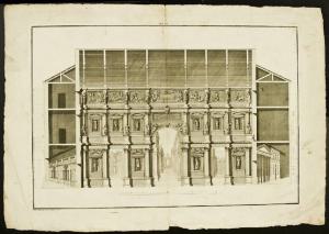 Prospetto architettonico del Teatro Olimpico di Vicenza