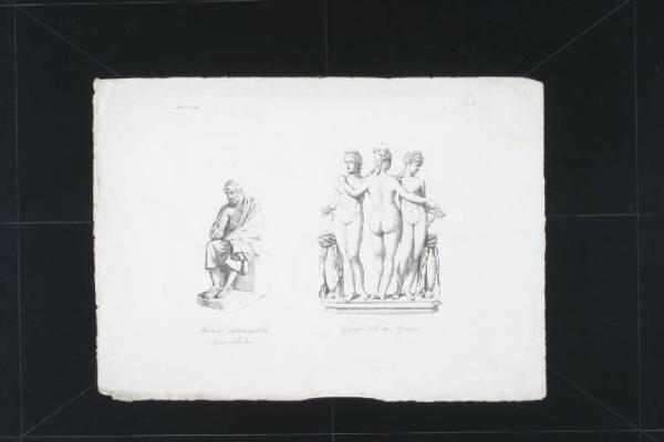 Statua incognita di qualche Greco illustre; gruppo delle tre Grazie