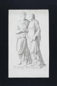 Gruppo marmoreo di senatore e donna romana
