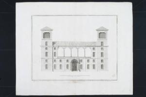 Prospetto del Palazzo dalla parte del Ingreso in Monbello