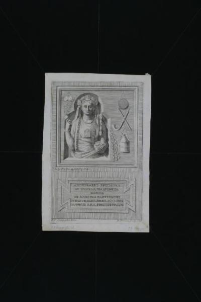Archigalli effigies in tabvla marmorea Romae in Aedibus Capitolinis cvrante Alex. Greg. Marchio. Capponio S.P.A. Forerio Maiore
