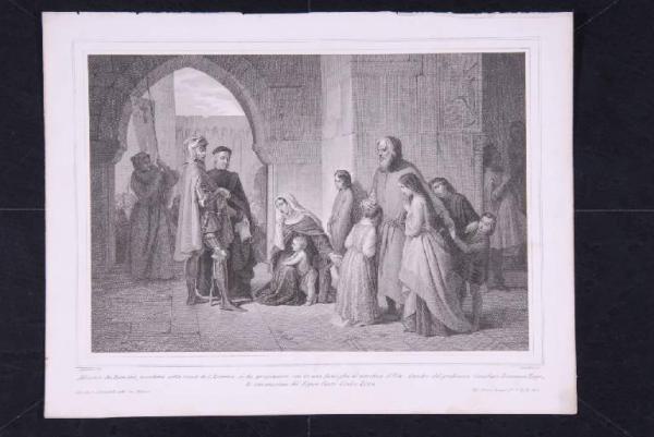 Alberico da Romano, assediato nella rocca di s. Zenone, si da prigioniero con la sua famiglia al marchese d'Este