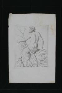 Figura maschile panneggiata seduta
