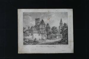 Vue de l'entrée de l'Abbaye de Poissy