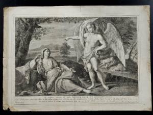 Un angelo appare ad Agar piangente per il suo figliuoleto Ismaele