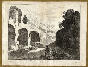 Vestigi dell famosissimo Anfiteatro di Tito, detto il Coliseo in Roma