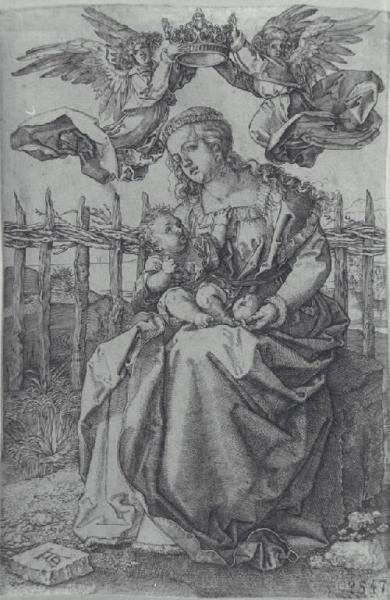Madonna con Gesù Bambino incoronata da due angeli