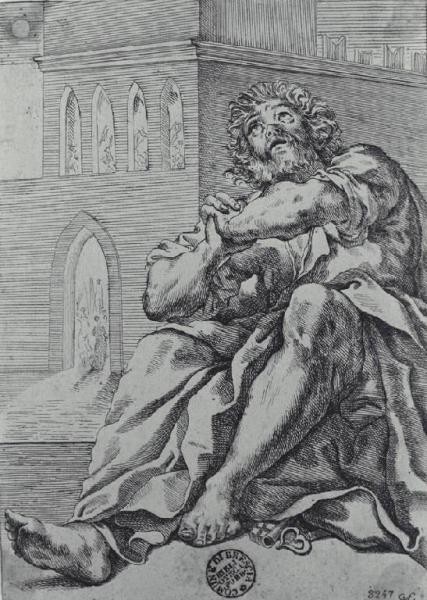 San Pietro piangente dopo aver rinnegato Gesù Cristo