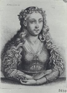 Figura femminile con corona di mirto