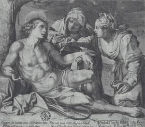 San Sebastiano medicato dalle pie donne