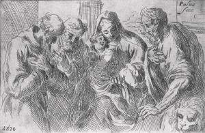 Sacra Famiglia con san Girolamo e san Francesco adoranti