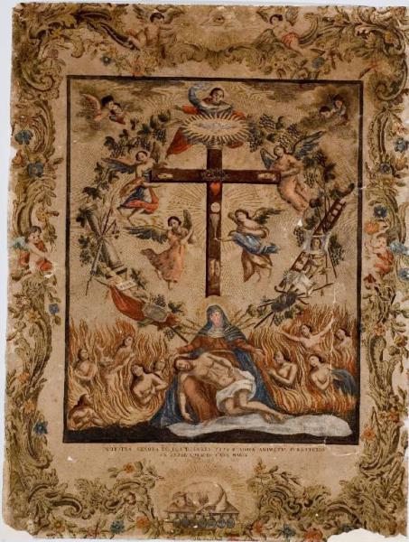 Madonna dei Sette Dolori che intercede per le anime del Purgatorio presso la Trinità