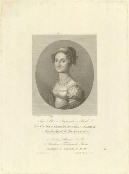 Sua Altezza Imperiale e Reale Maria Ferdinanda Pincipessa di Sassonia Granduchessa di Toscana ec. ec. ec.