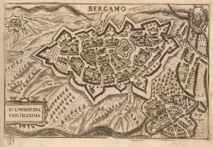 Bergamo. Pianta prospettica
