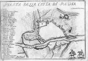Pavia. Pianta topografica delle fortificazioni