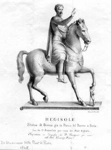 Pavia. Statua equestre del Regisole