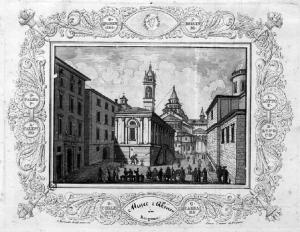 Bergamo. Ateneo e Chiesa di Santa Maria Maggiore