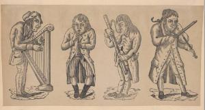 Caricatura di quattro musicisti