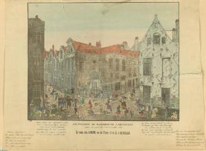 Enlevement de manneken-pis a Bruxelles dans la nuit du 4 au 5 octobre 1817