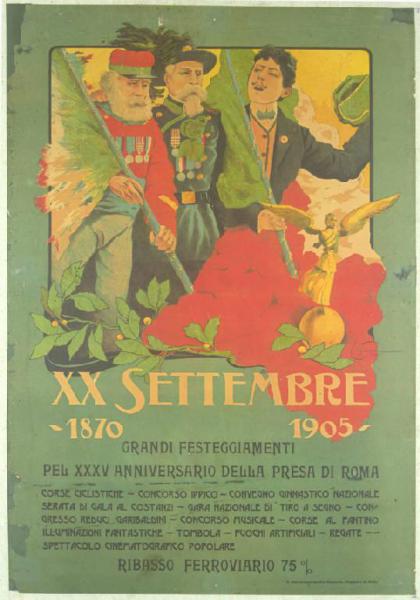 XX Settembre, 35 anniversario della presa di Roma. 1870-1905