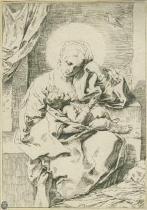 La Vergine con il Bambino e l' uccellino
