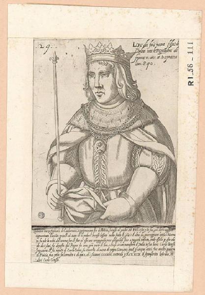 Ritratto di Ludovico III re di Francia