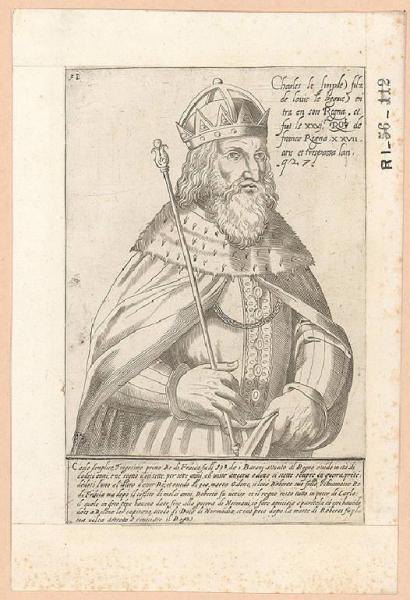 Ritratto di Carlo III il Semplice re di Francia
