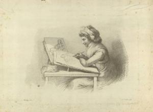 Angelica Kauffman mentre disegna