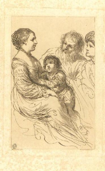Donna con bambino e due altre figure