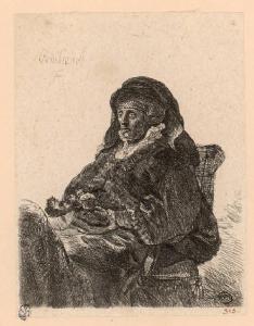 La madre di Rembrandt in abito vedovile e guanti neri