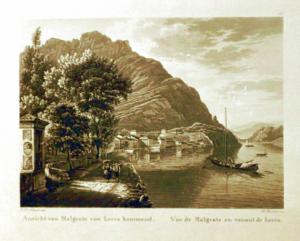 LAKE OF COMO. VIEW OF MALGRATE FROM LECCO