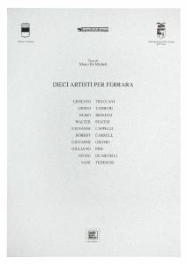 Dieci artisti per Ferrara